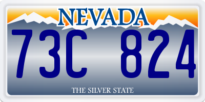 NV license plate 73C824
