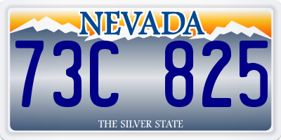 NV license plate 73C825