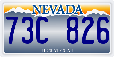 NV license plate 73C826