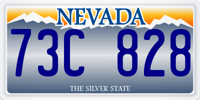 NV license plate 73C828