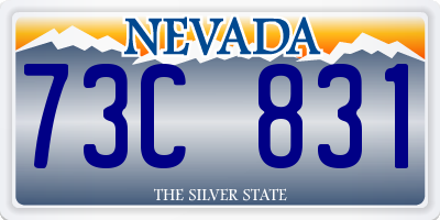 NV license plate 73C831