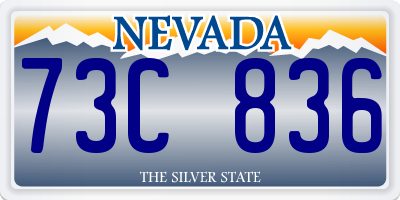 NV license plate 73C836