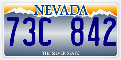 NV license plate 73C842