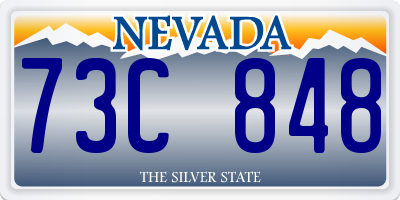 NV license plate 73C848