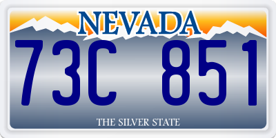 NV license plate 73C851