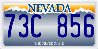 NV license plate 73C856