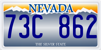 NV license plate 73C862