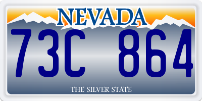 NV license plate 73C864
