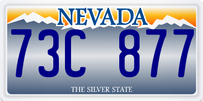 NV license plate 73C877