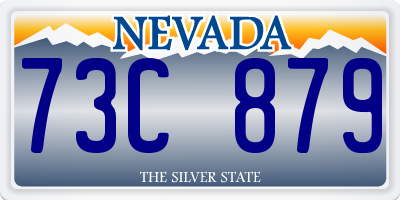 NV license plate 73C879