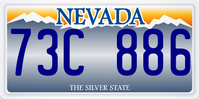 NV license plate 73C886