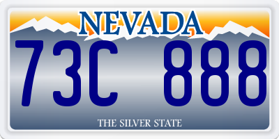 NV license plate 73C888