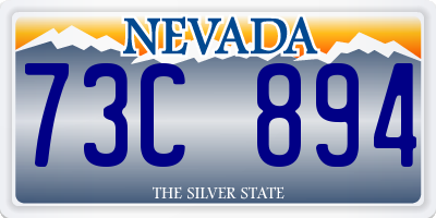 NV license plate 73C894
