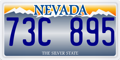 NV license plate 73C895