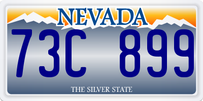 NV license plate 73C899