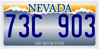 NV license plate 73C903