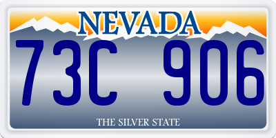 NV license plate 73C906