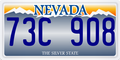 NV license plate 73C908