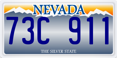 NV license plate 73C911