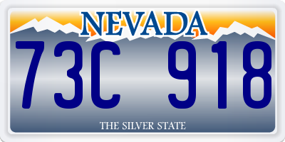 NV license plate 73C918