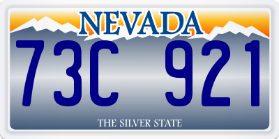 NV license plate 73C921