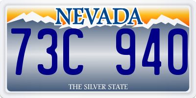 NV license plate 73C940