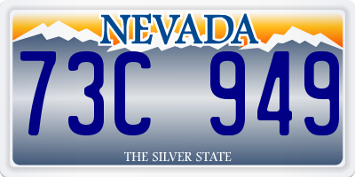 NV license plate 73C949