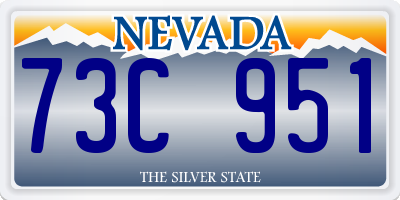NV license plate 73C951