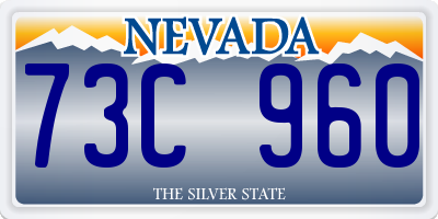 NV license plate 73C960