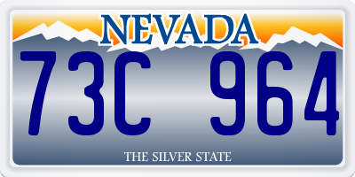 NV license plate 73C964