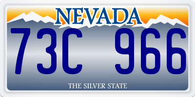 NV license plate 73C966