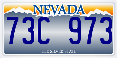 NV license plate 73C973