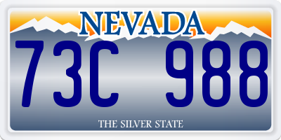 NV license plate 73C988