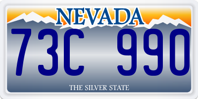 NV license plate 73C990