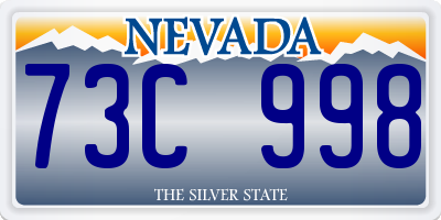 NV license plate 73C998