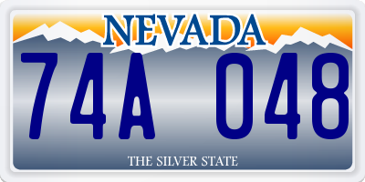NV license plate 74A048