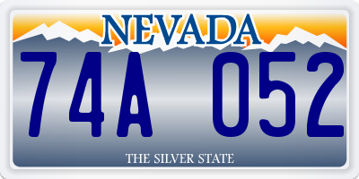 NV license plate 74A052