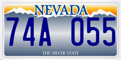 NV license plate 74A055