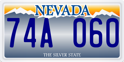 NV license plate 74A060