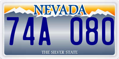 NV license plate 74A080