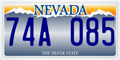 NV license plate 74A085