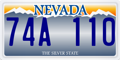 NV license plate 74A110