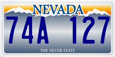 NV license plate 74A127