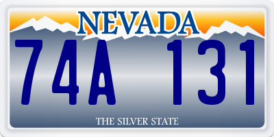 NV license plate 74A131