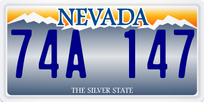 NV license plate 74A147