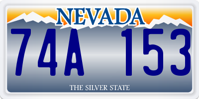 NV license plate 74A153