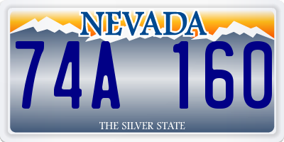 NV license plate 74A160