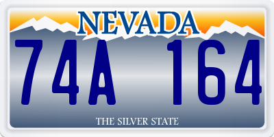 NV license plate 74A164