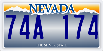 NV license plate 74A174