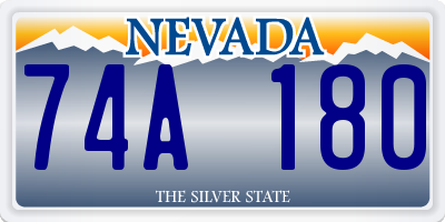 NV license plate 74A180